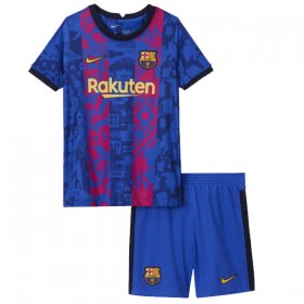 FC Barcelona Kinder Ausweich Trikotsatz 2021/22 Kurzarm (+ Kurze Hosen)